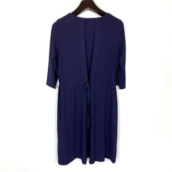 Eileen Fisher Womens Tie Back Shift Dress Blue S - Picture 4 of 9